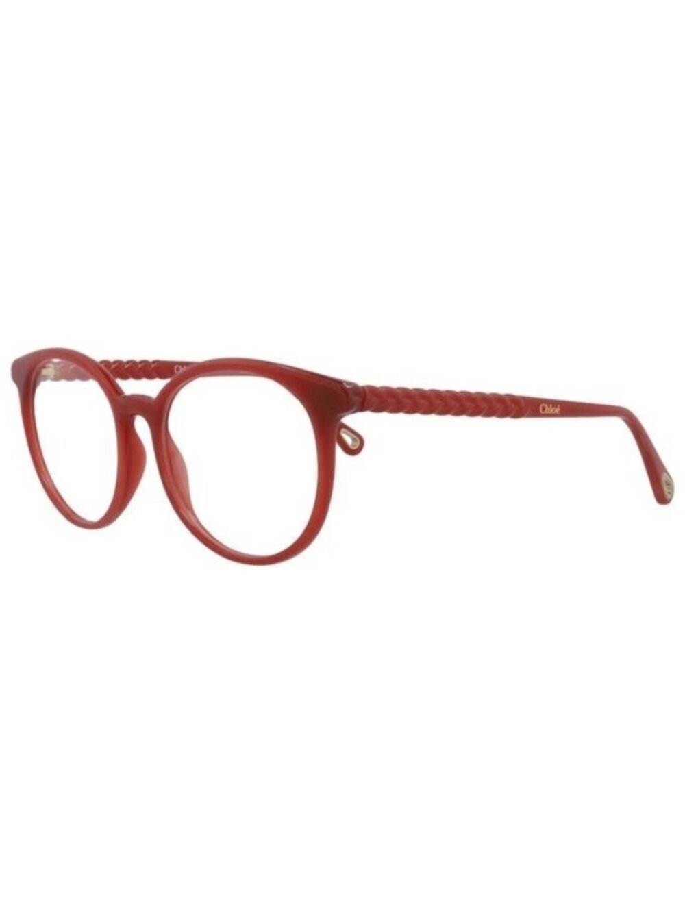 New Chloé Womens Round/Oval Orange Orange Transparent Fashion Designer Eyeglasse